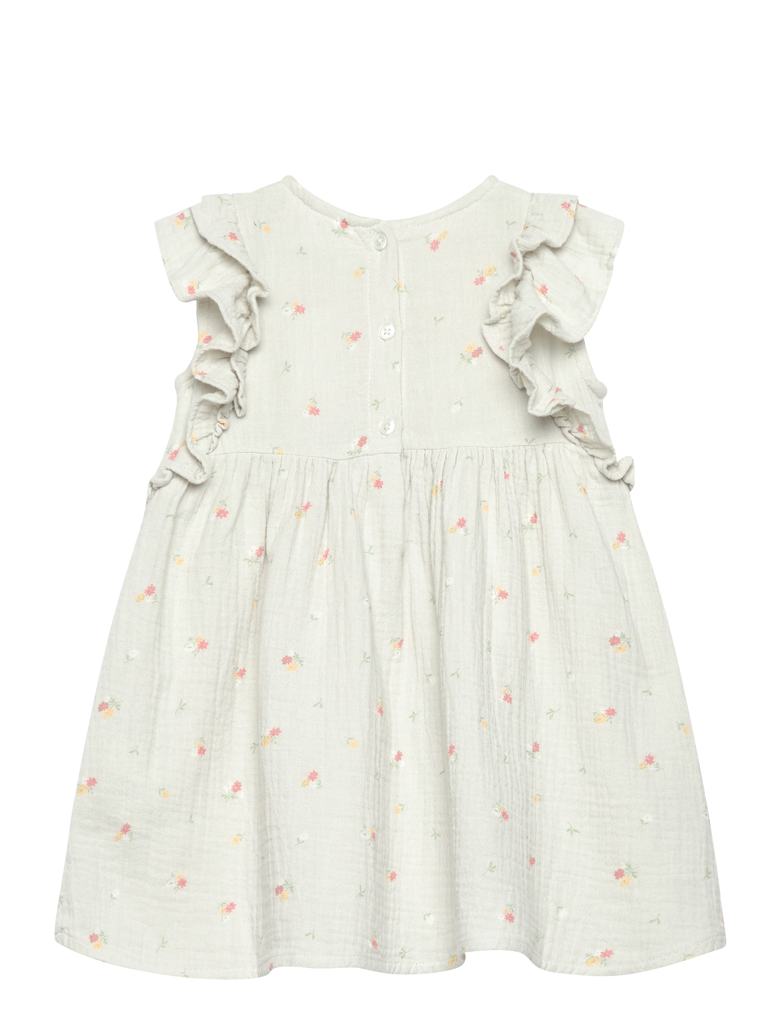Lindex - dress gauze frill sleeve AOP - light green - 2
