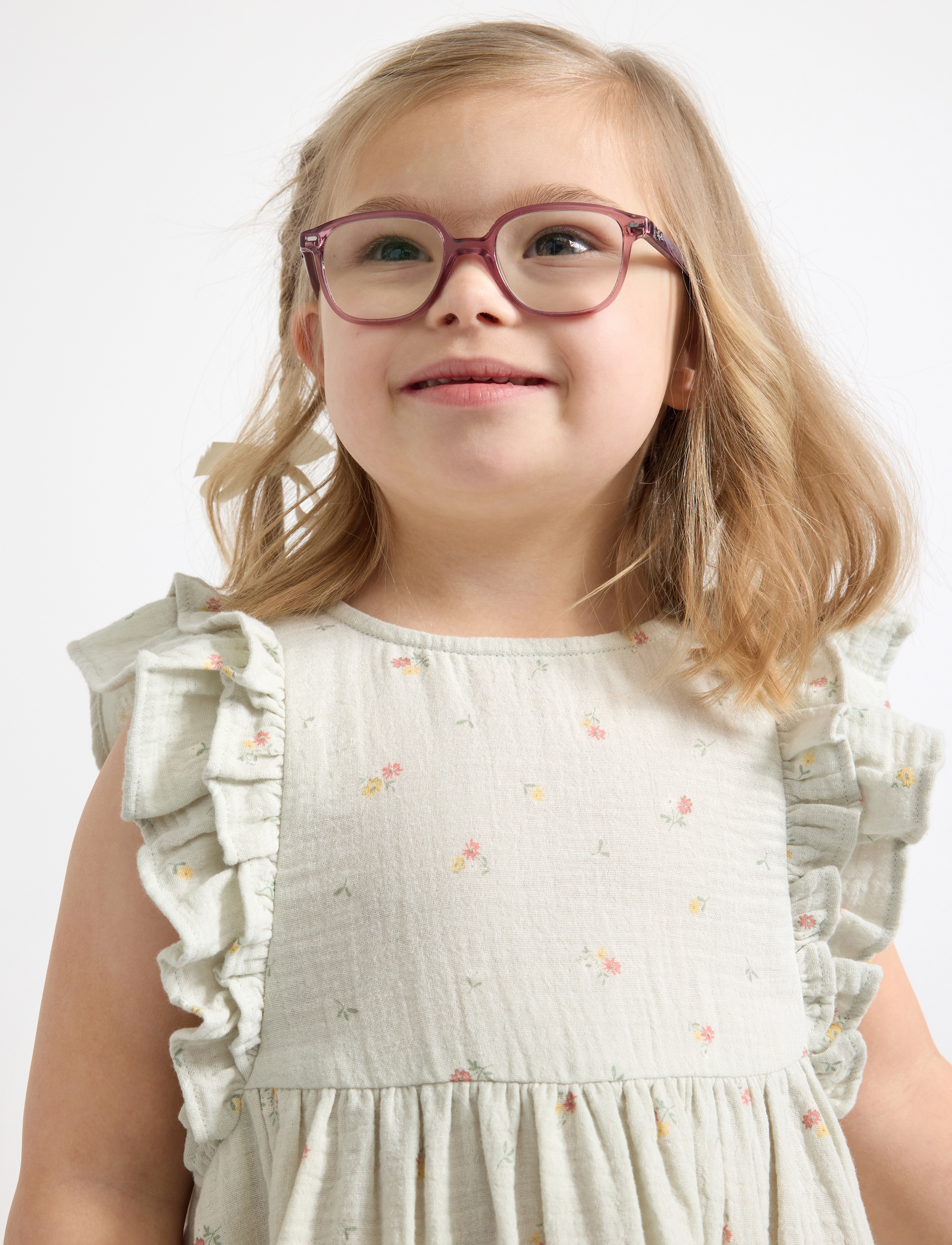 Lindex - dress gauze frill sleeve AOP - light green - 5