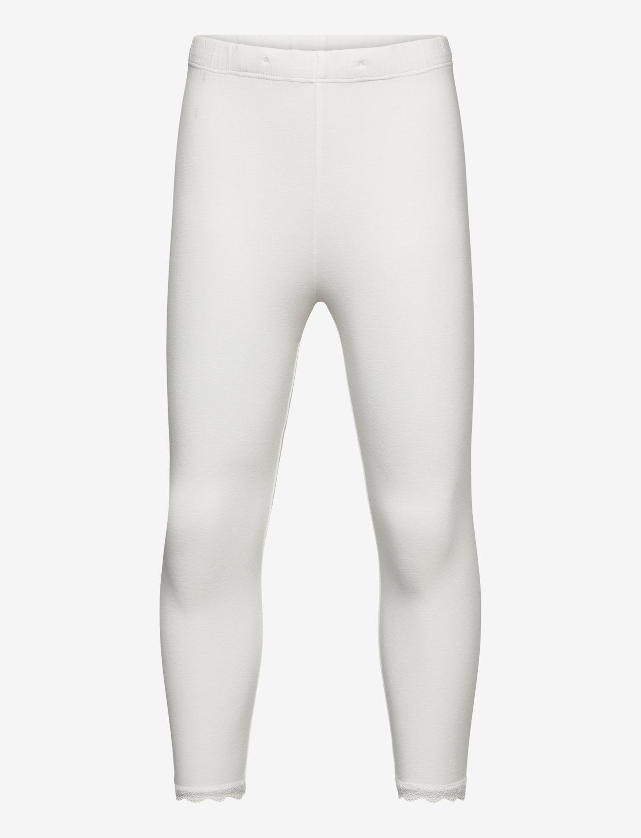 Lindex - Capri leggings with lace - efterårstøj - light dusty white - 0