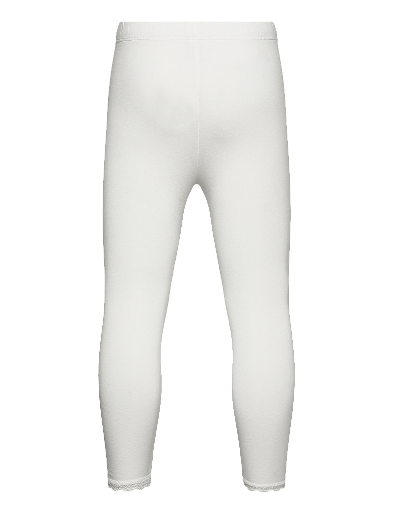 Lindex - Capri leggings with lace - leggings - light dusty white - 2