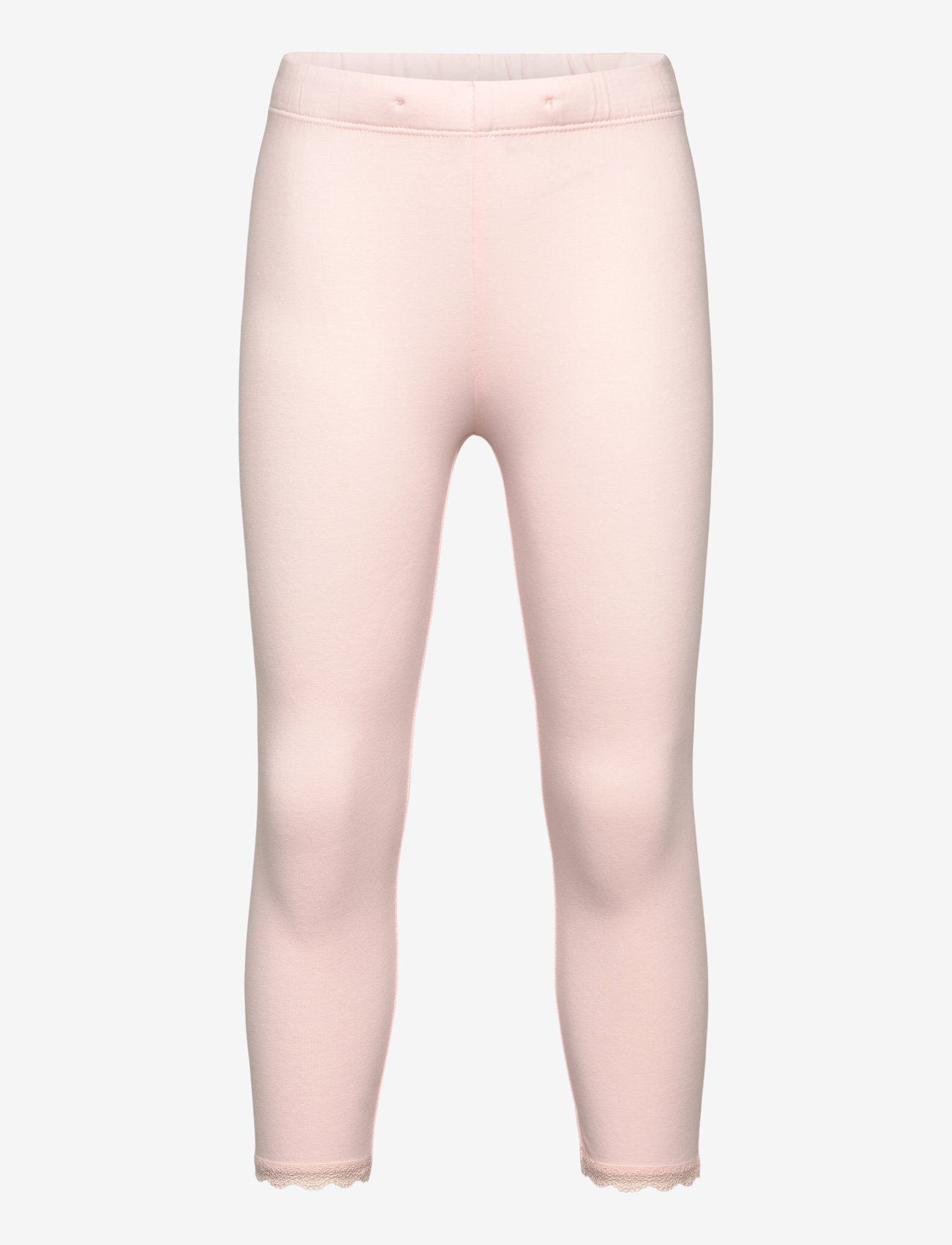 Lindex - Capri leggings with lace - light pink - 0