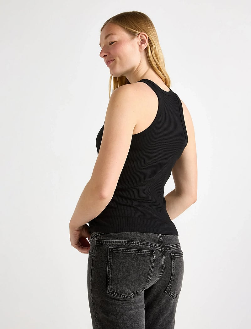 Lindex - Top Racer back MOM - linnen - black - 3