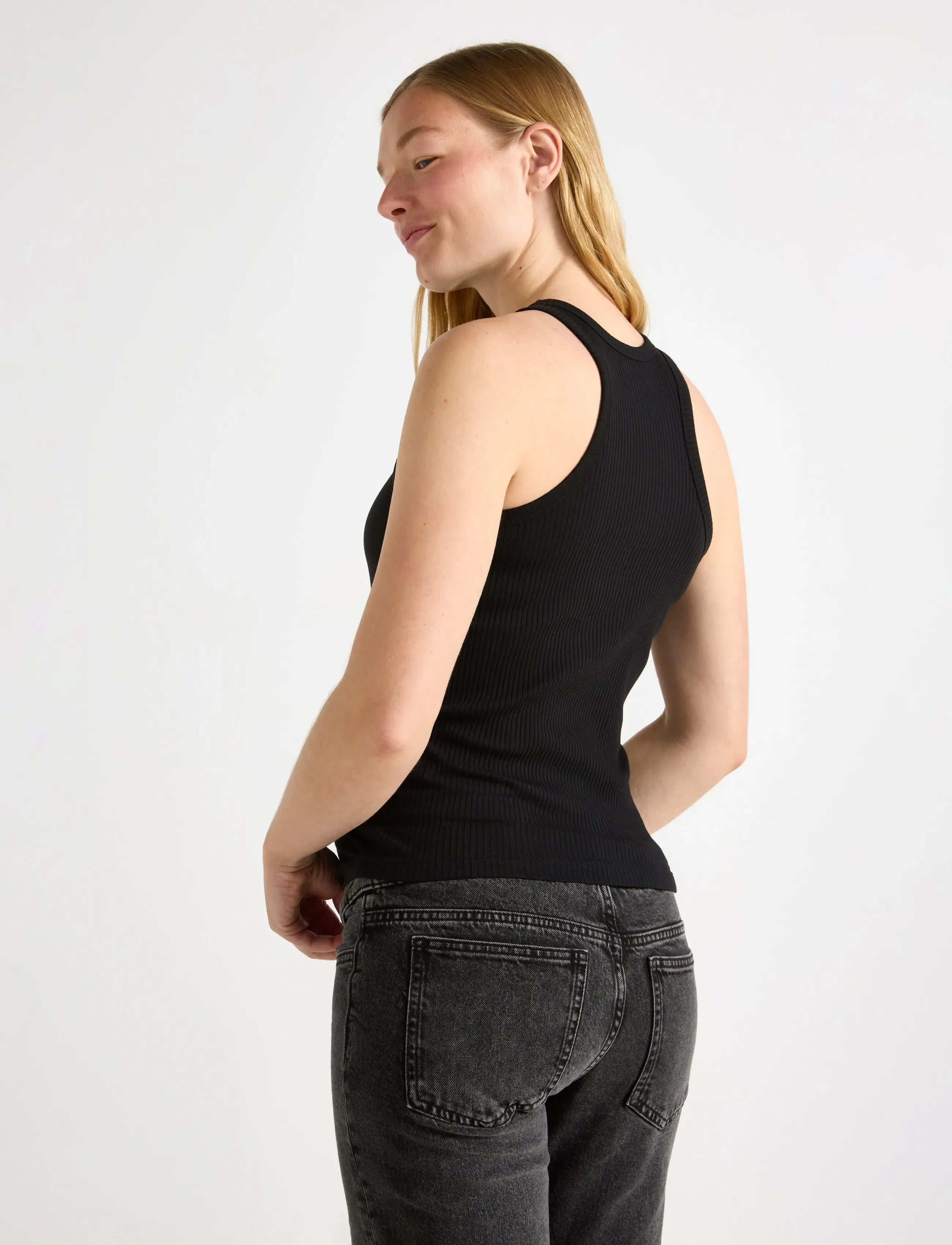 Lindex - Top Racer back MOM - oberteile - black - 3