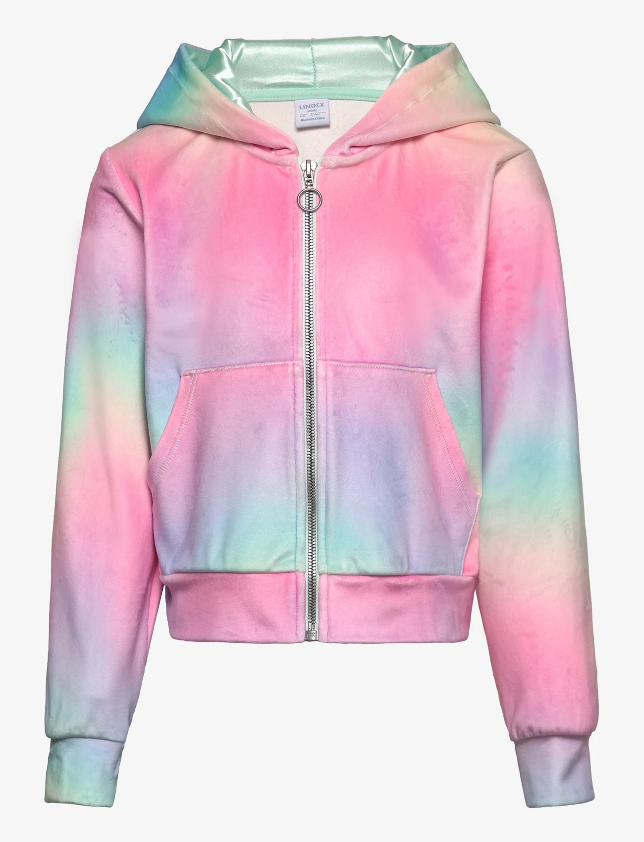 Lindex - Velour Hoodie rainbow - kapuutsiga dressipluusid - light pink - 0