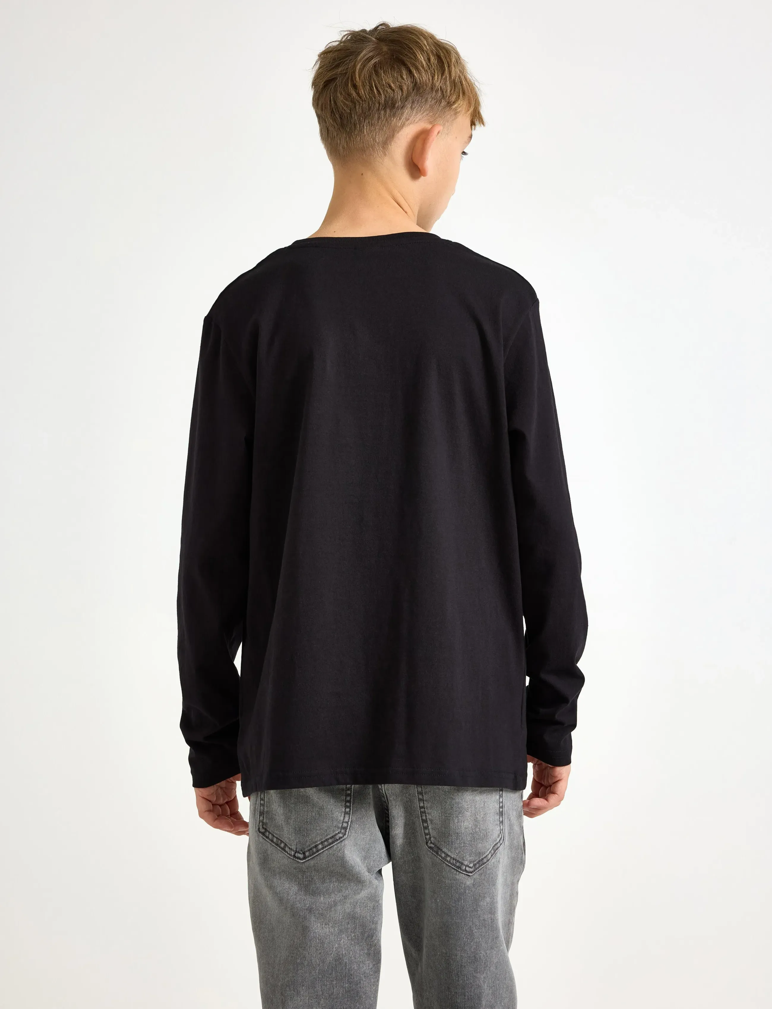 Lindex - Top ls solid - marškinėliai ilgomis rankovėmis - black - 3