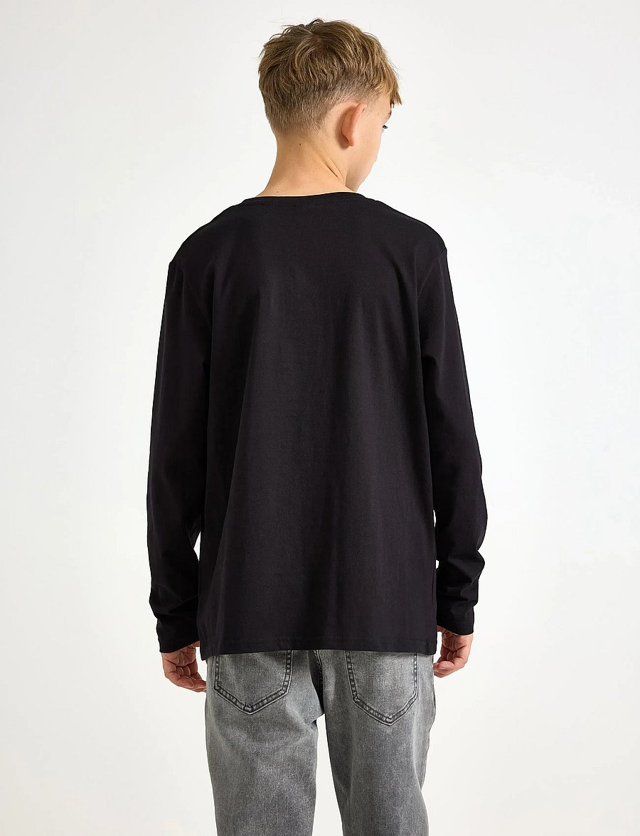 Lindex - Long sleeved Top - långärmade t-shirts - black - 3
