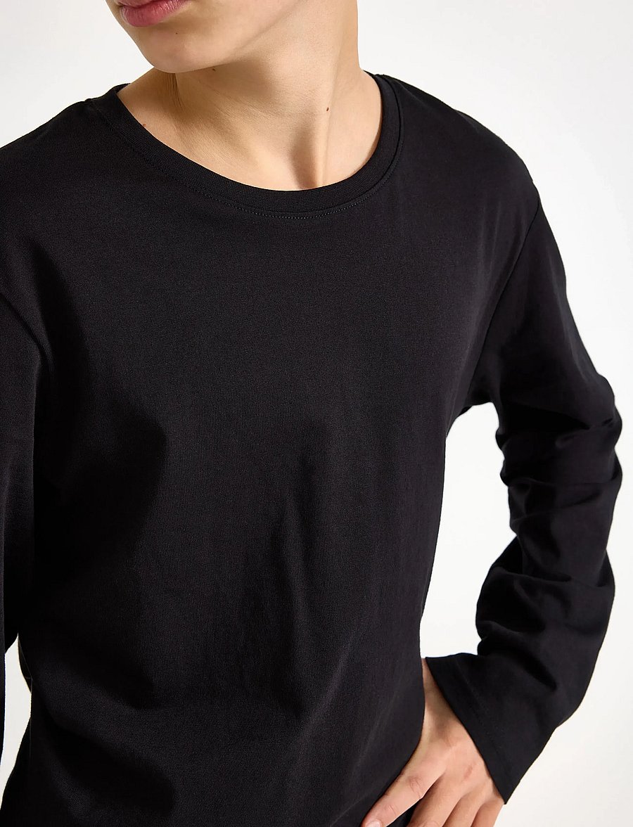 Lindex - Long sleeved Top - långärmade t-shirts - black - 4