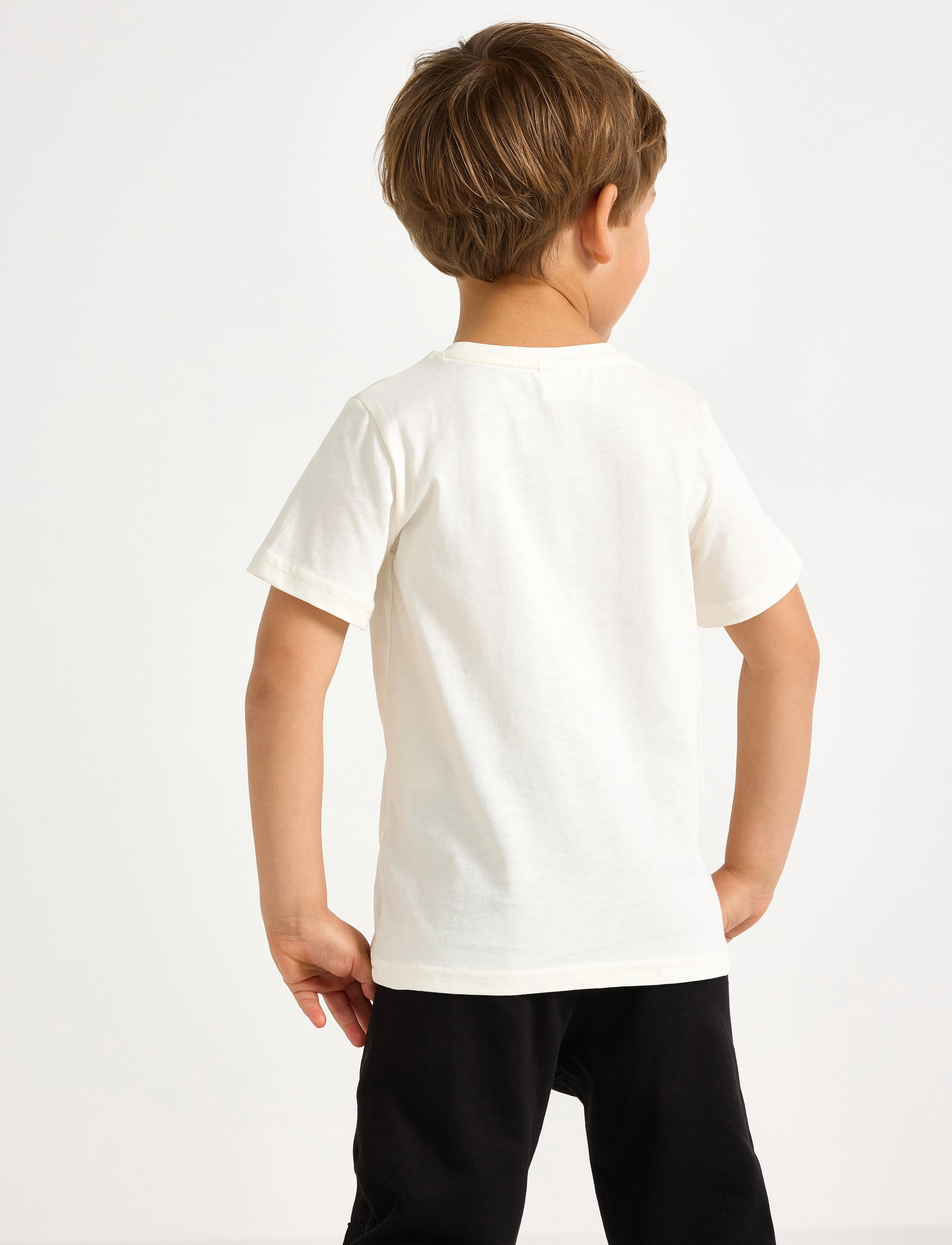 Lindex - T shirt basic solid - lühikeste varrukatega t-särgid - light dusty white - 3