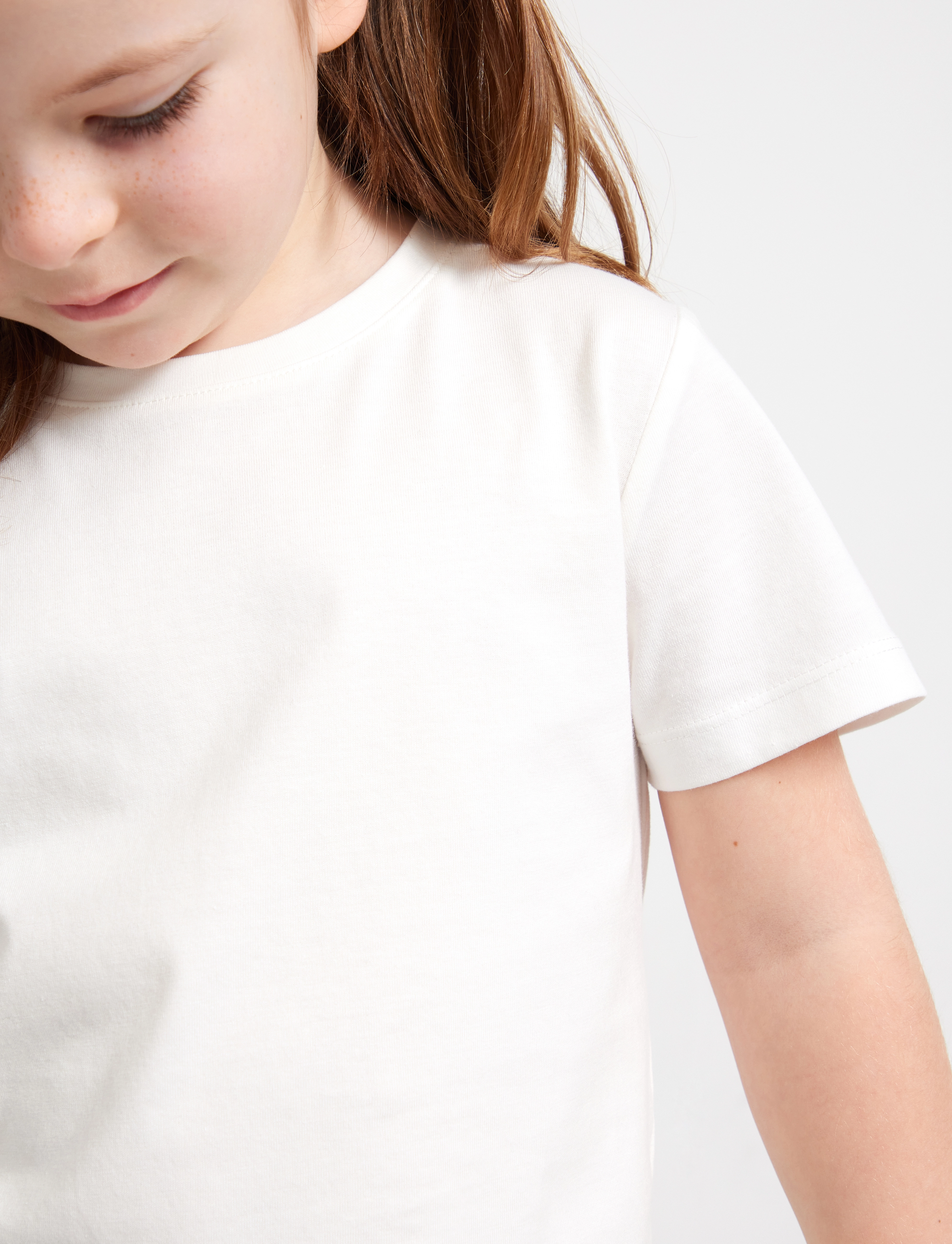 Lindex - T shirt basic solid - lühikeste varrukatega t-särgid - light dusty white - 5
