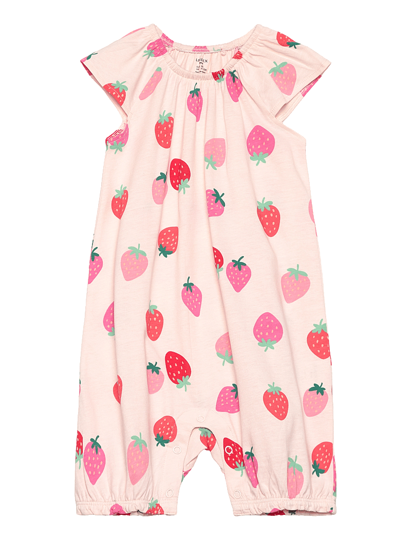 Lindex Romper Strawberries (DEX3001110) Short-sleeved bodysuit