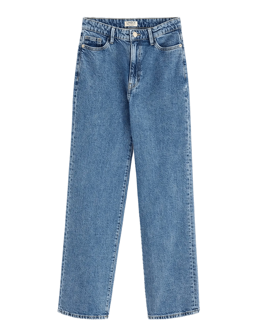 Lindex - Trousers denim Hanna retro blu - platūs džinsai - denim blue - 1