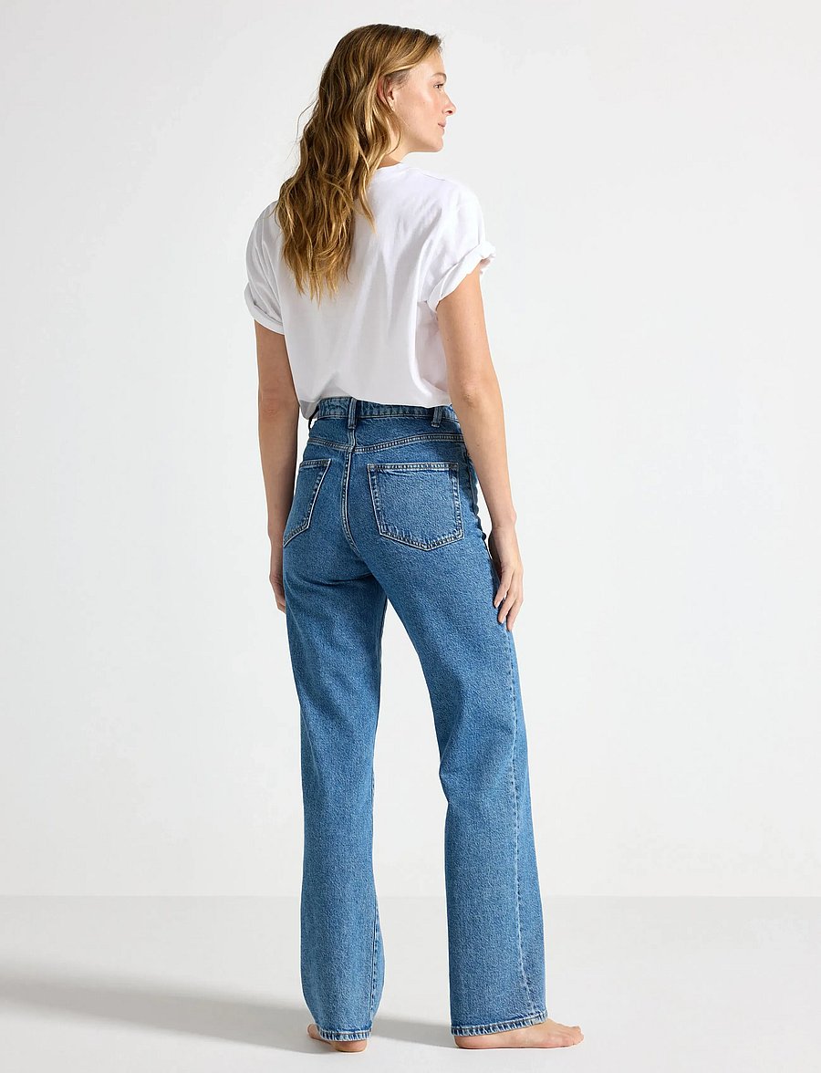 Lindex - Trousers denim Hanna retro blu - platūs džinsai - denim blue - 3
