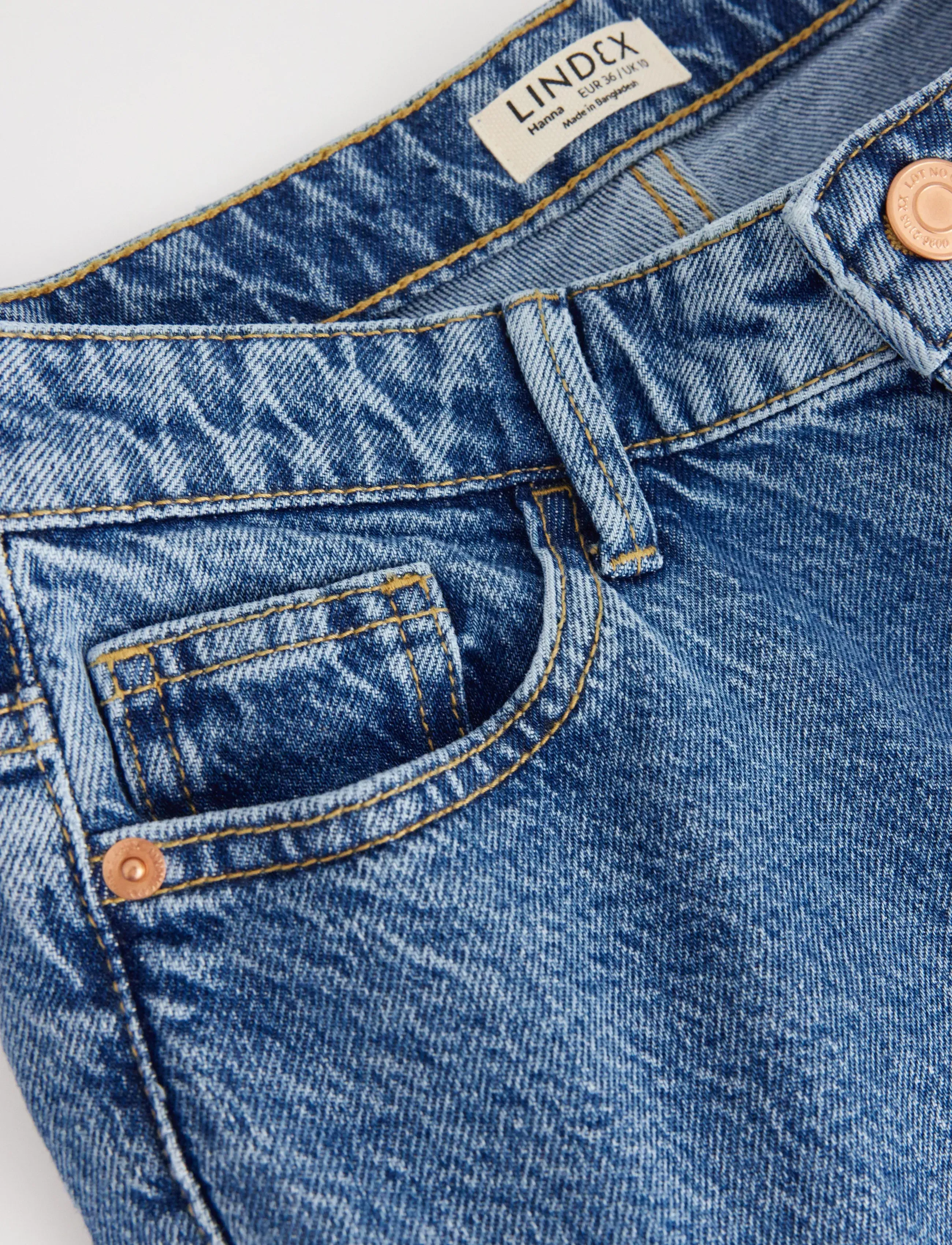 Lindex - Trousers denim Hanna retro blu - denim blue - 5