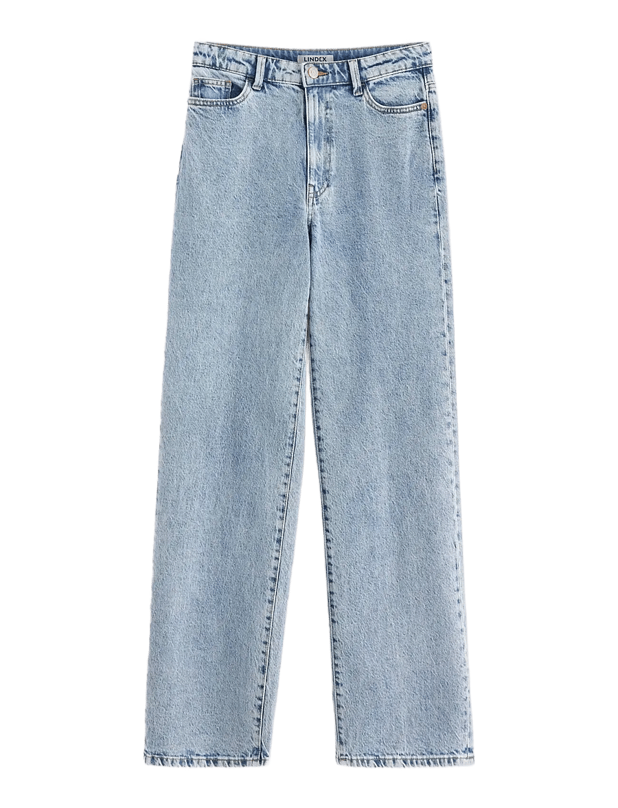 Lindex - WIDE Hanna jeans with light stretch - hosen mit weitem bein - light denim - 1