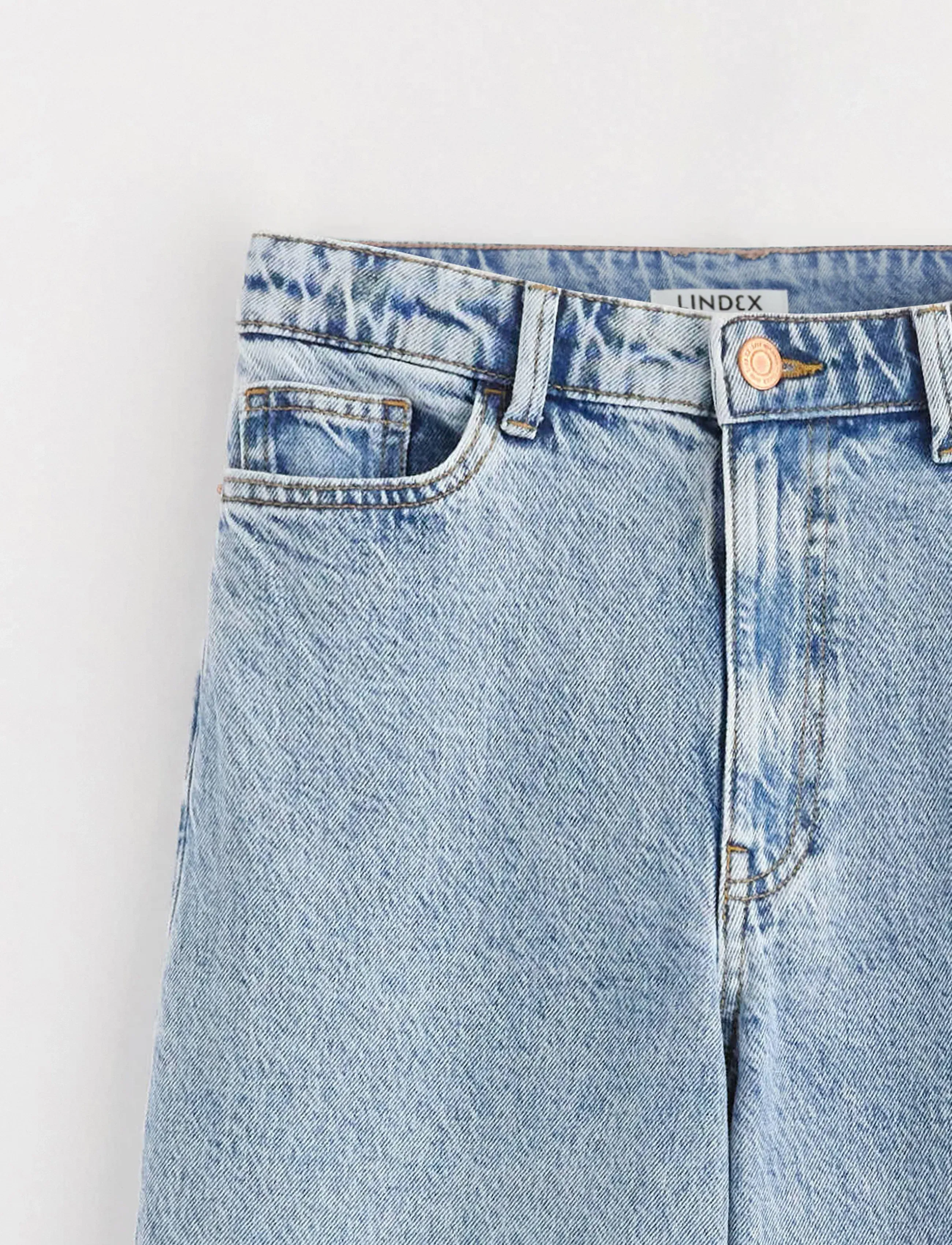 Lindex - WIDE Hanna jeans with light stretch - hosen mit weitem bein - light denim - 5