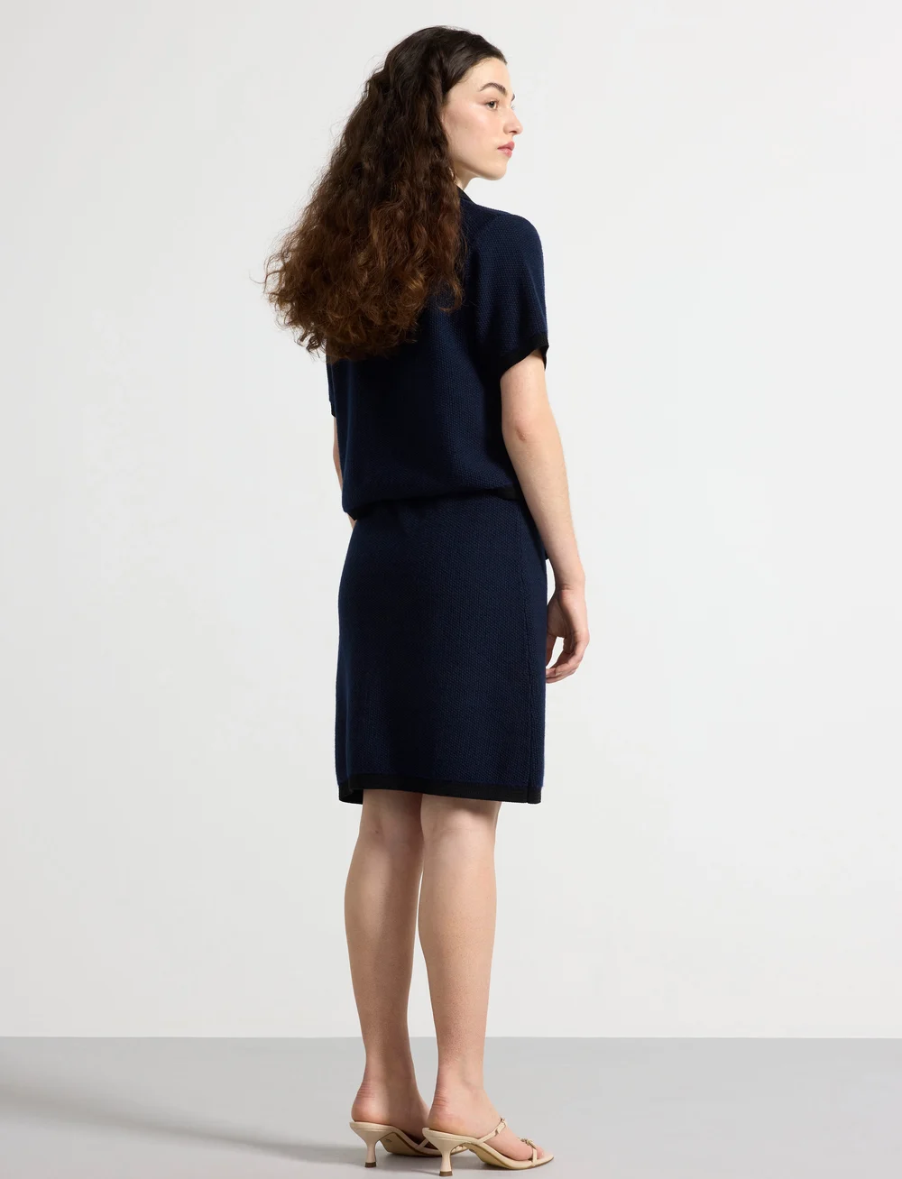 Lindex - Skirt Malva knitted - stickade kjolar - dark navy - 3