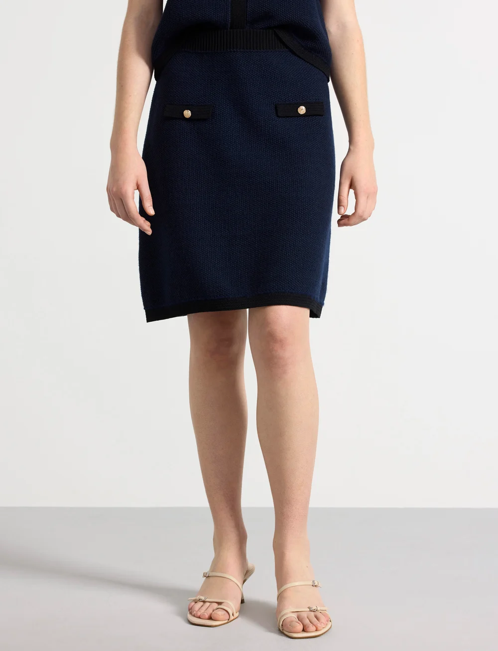 Lindex - Skirt Malva knitted - stickade kjolar - dark navy - 4