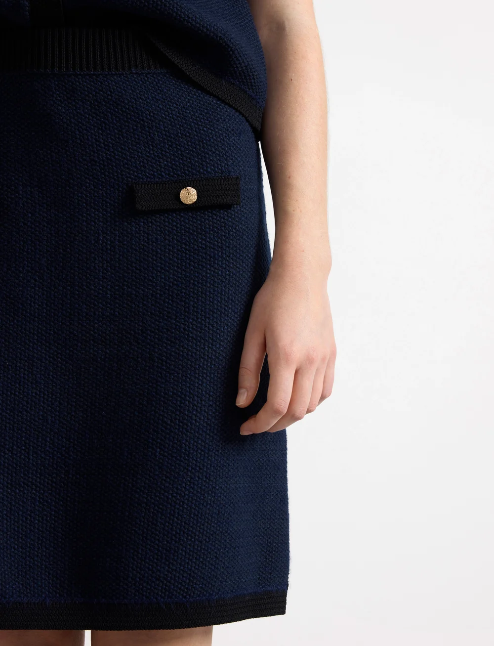 Lindex - Skirt Malva knitted - stickade kjolar - dark navy - 5