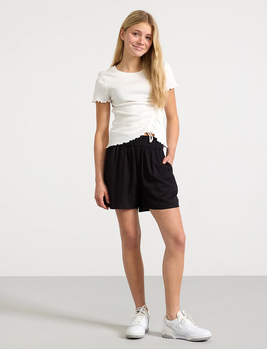 Lindex - Shorts black viscose - mažiausios kainos - black - 0