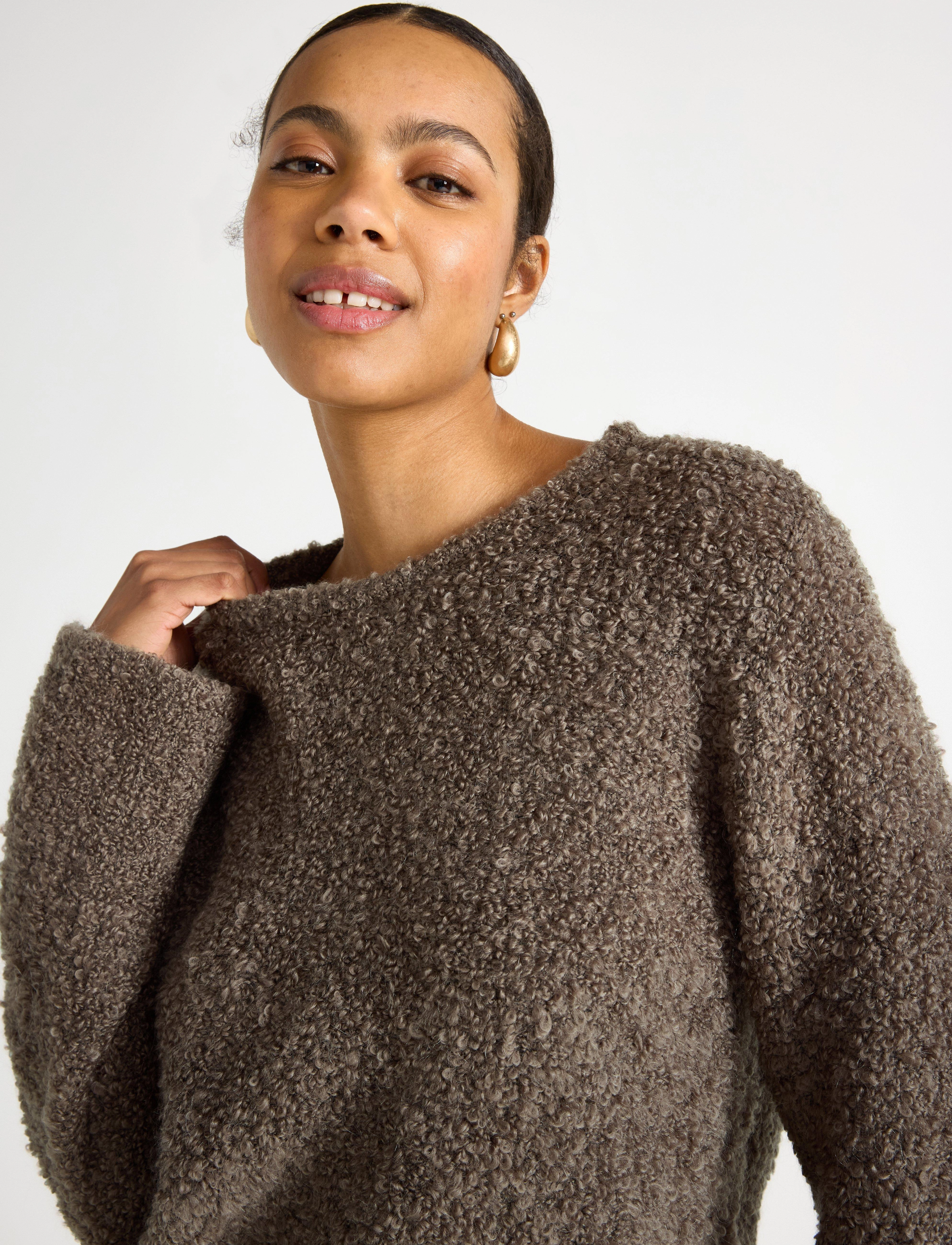 Lindex - Sweater Rosalie wool - trøjer - brown - 4