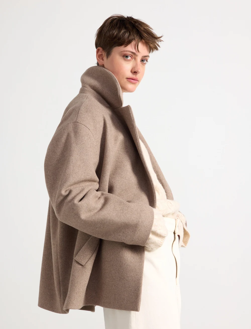 Lindex - Jacket Delilah - wolljacken - beige melange - 4