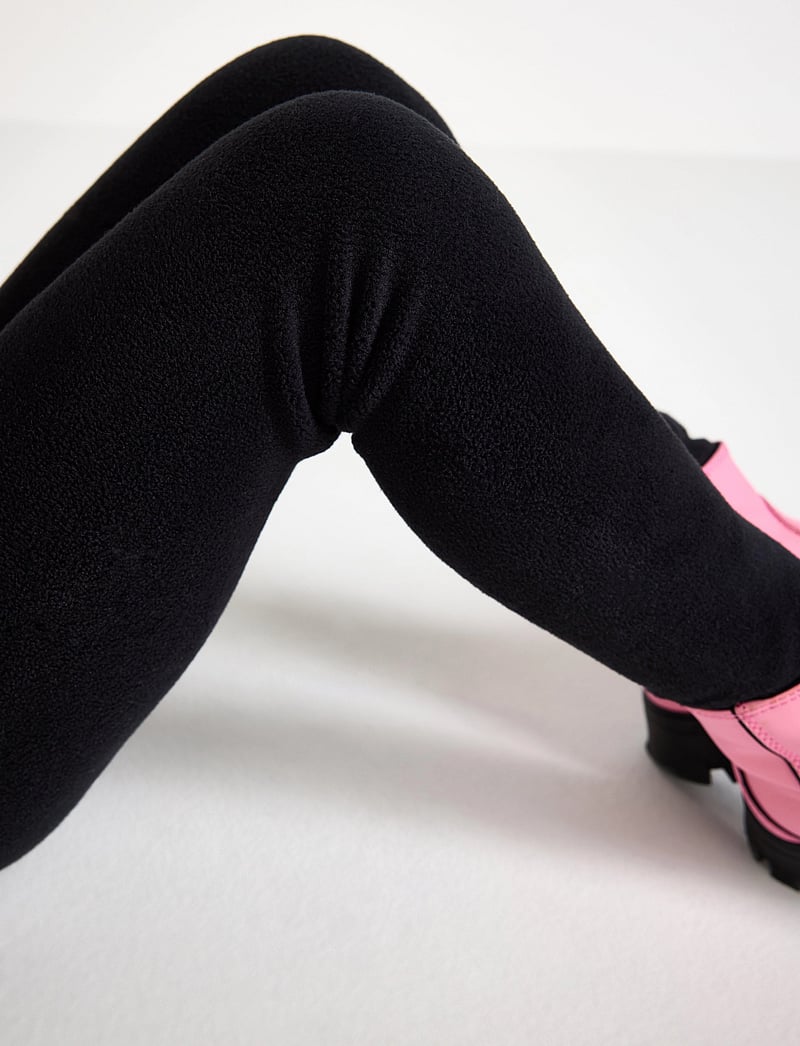 Lindex - Leggings in microfleece - leggings - black - 4
