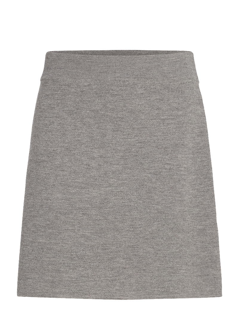 Lindex - Skirt Celia merino wool - strikkede nederdele - grey melange - 1