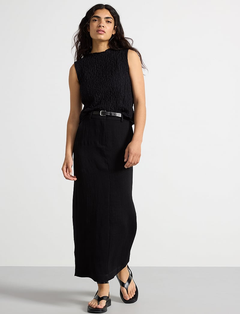 Lindex - Skirt Winny - midi-röcke - black - 0