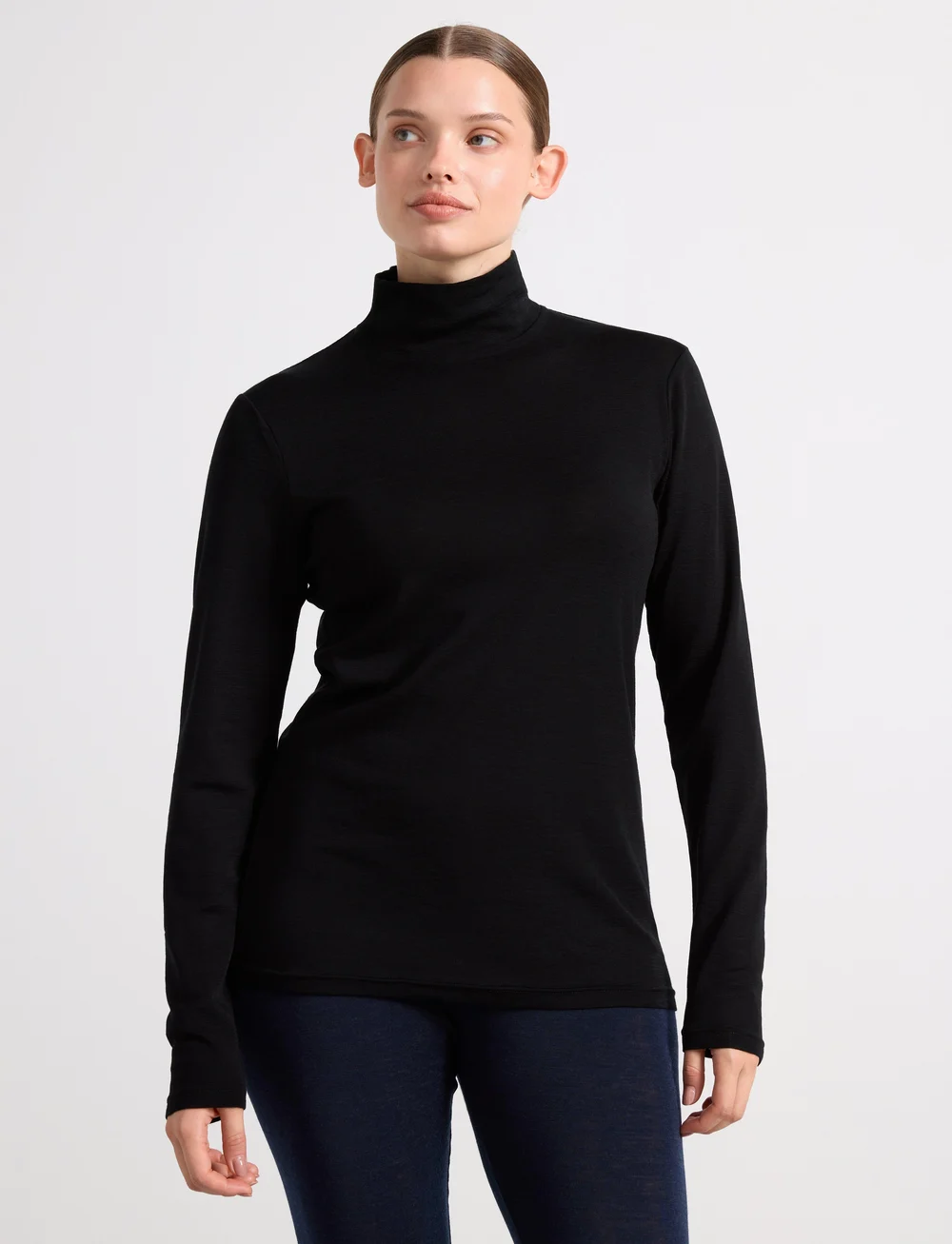 Lindex - Turtleneck top wool - pulls à col roulé - black - 0