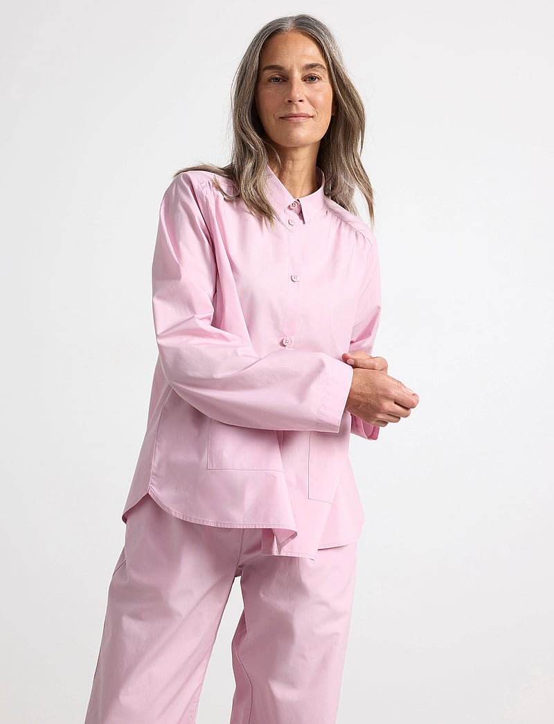 Lindex - Shirt poplin - Överdelar - light dusty pink - 0