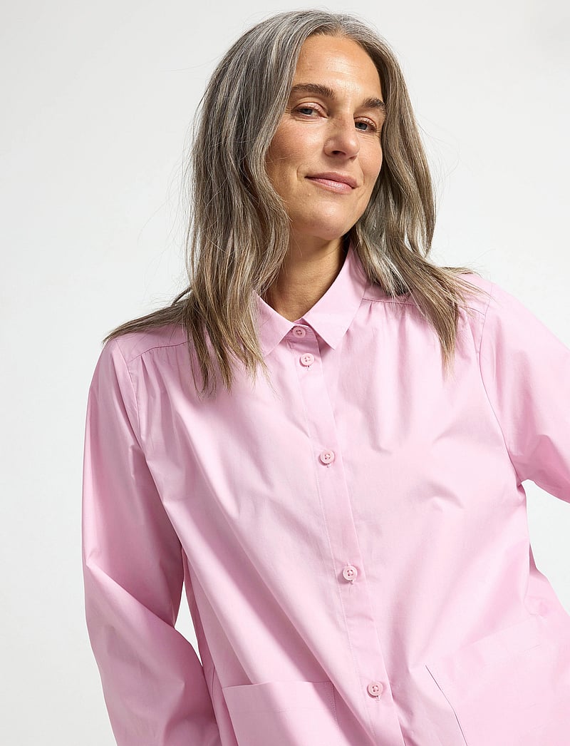 Lindex - Shirt poplin - Överdelar - light dusty pink - 4