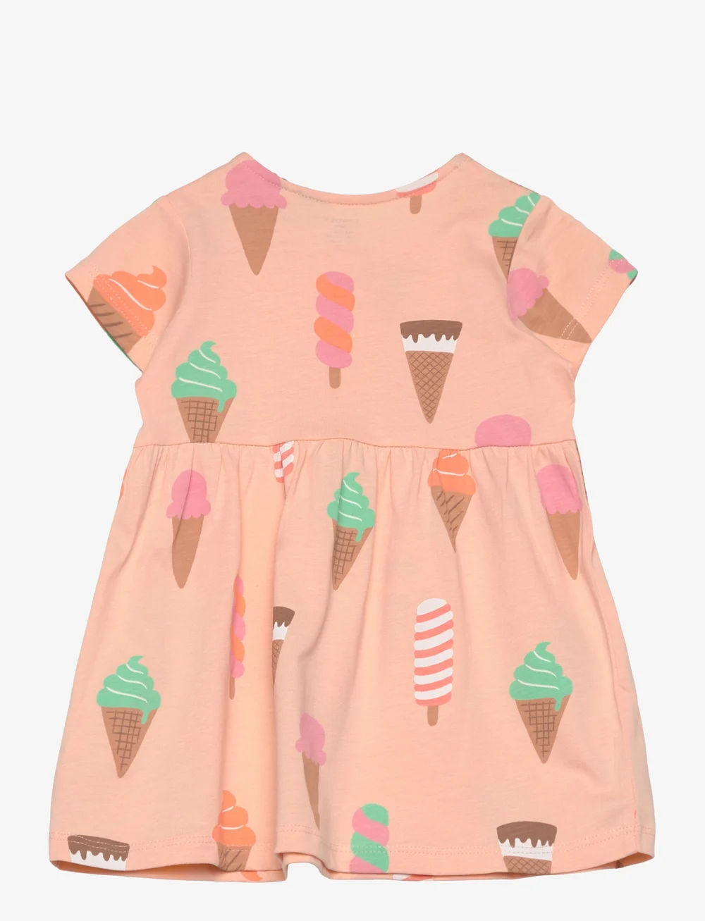 Lindex - Dress short sleeved icecreams - kortærmede babykjoler - light orange - 1