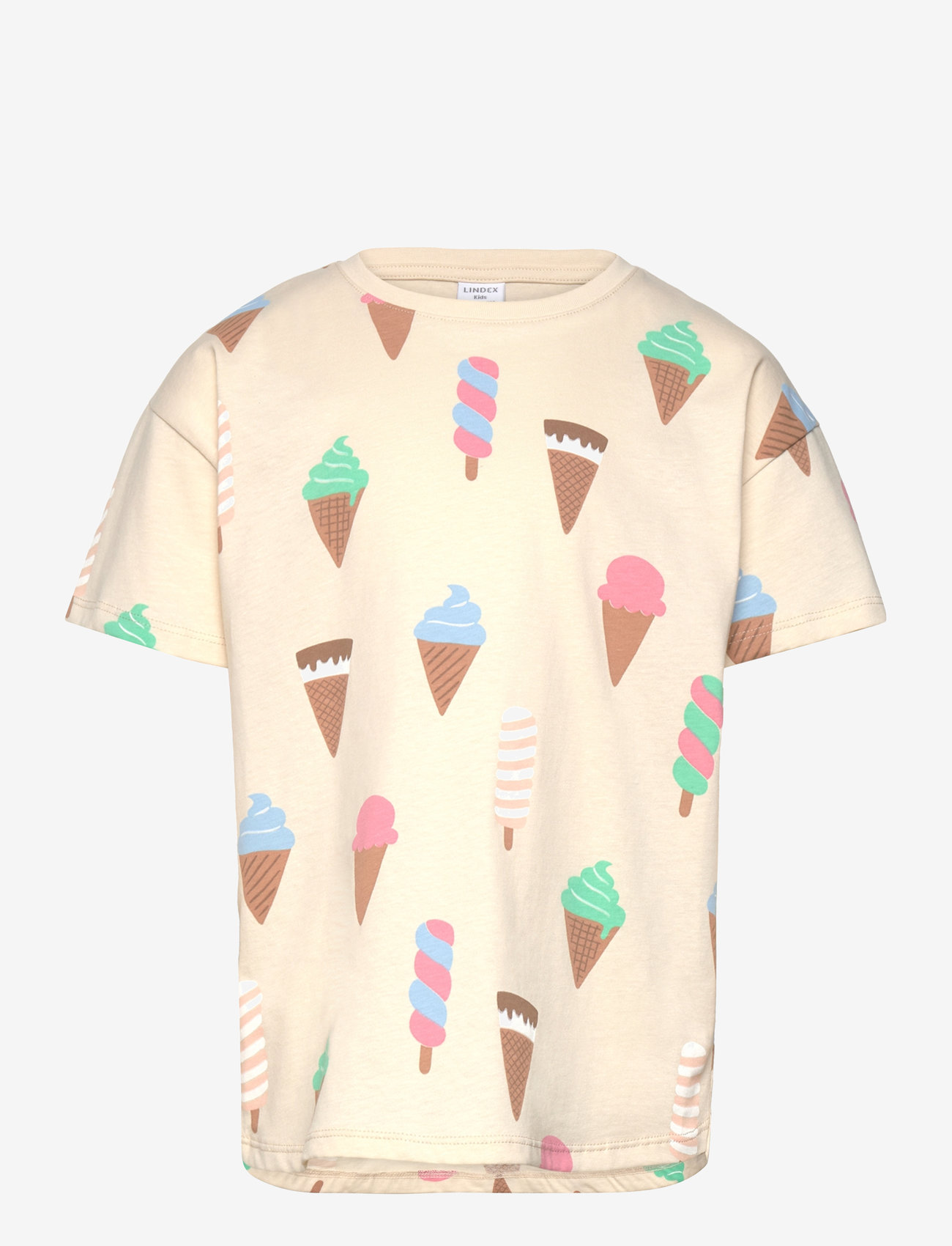 Lindex - Top SS Icecream - light beige - 0