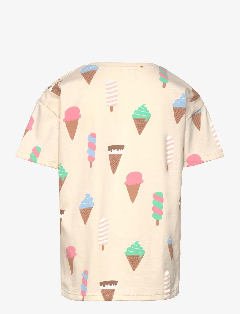 Lindex - Top SS Icecream - kurzärmelige - light beige - 1