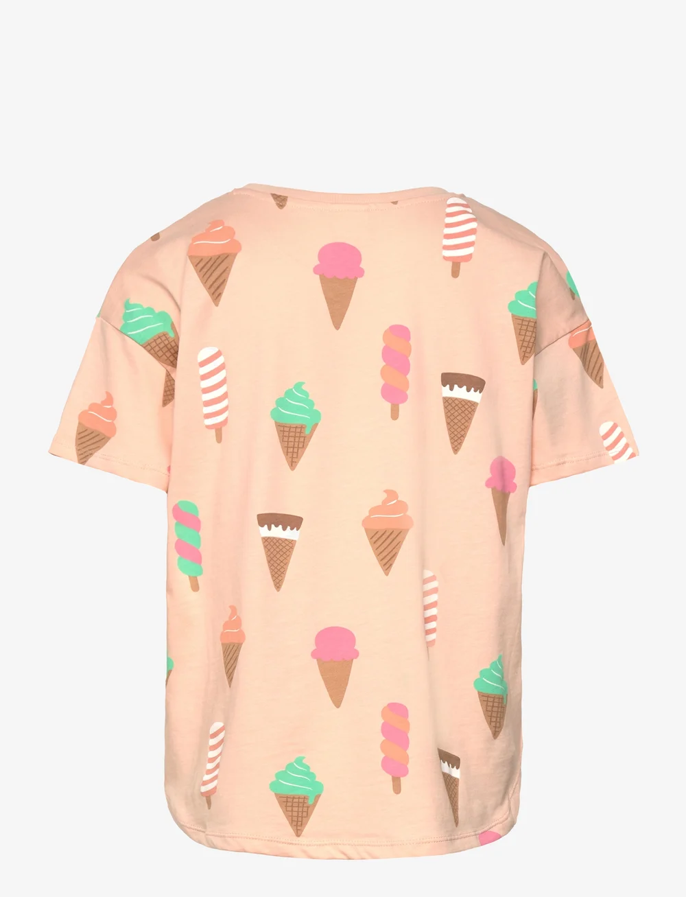 Lindex - Top SS Icecream - kortærmede t-shirts - light orange - 1