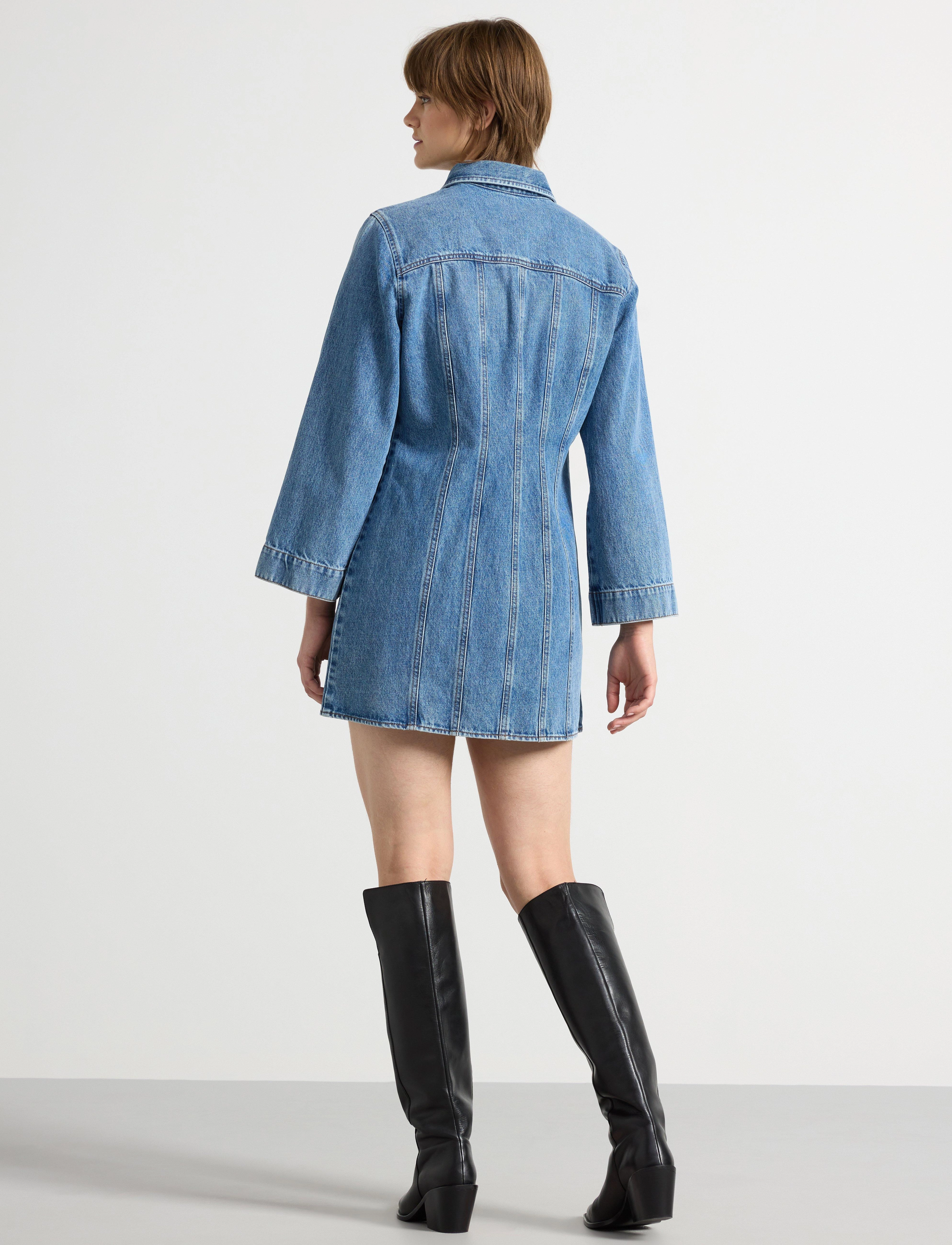 Lindex - Dress Denise - denimkjoler - denim blue - 3
