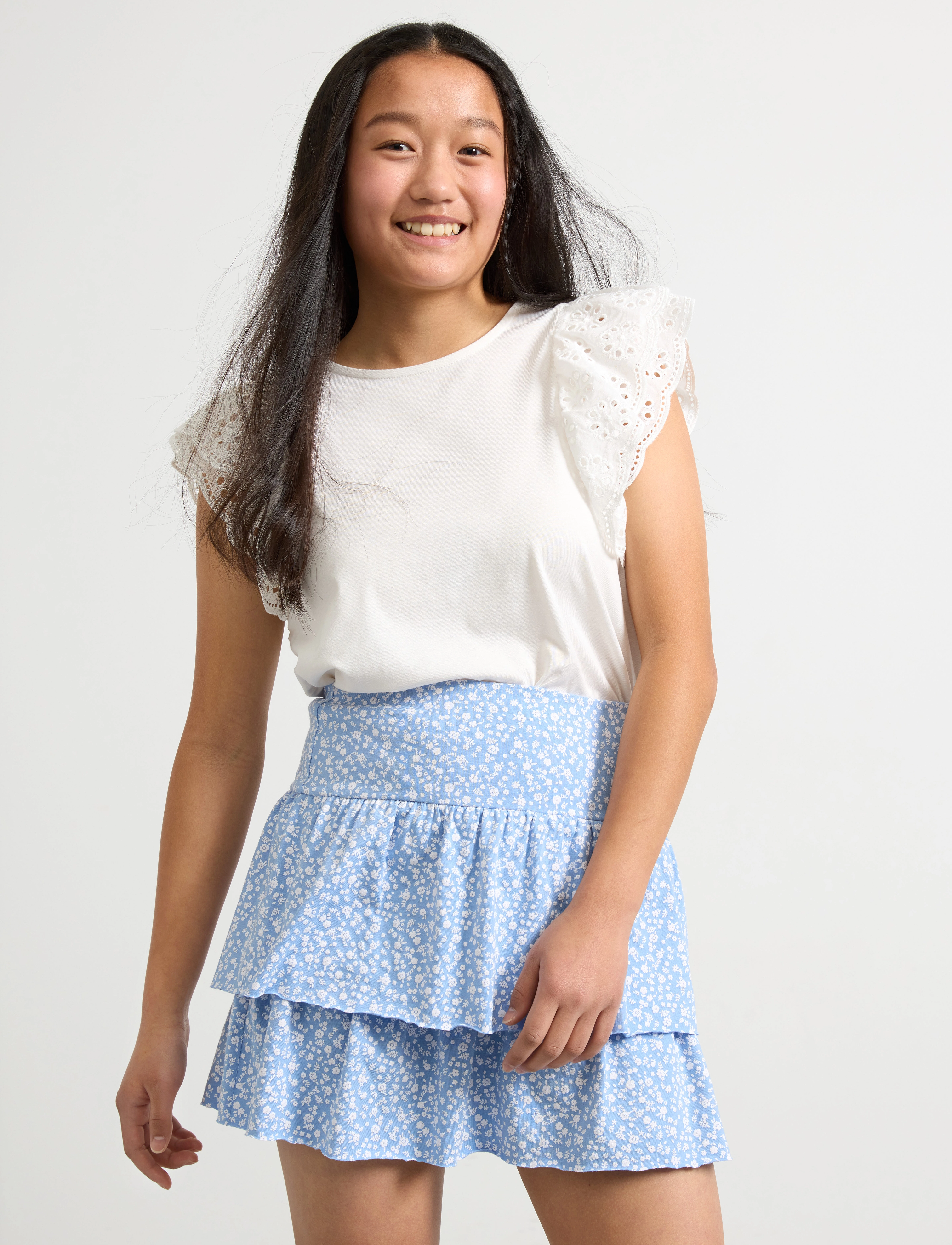 Top with broderie anglais slee - OFF