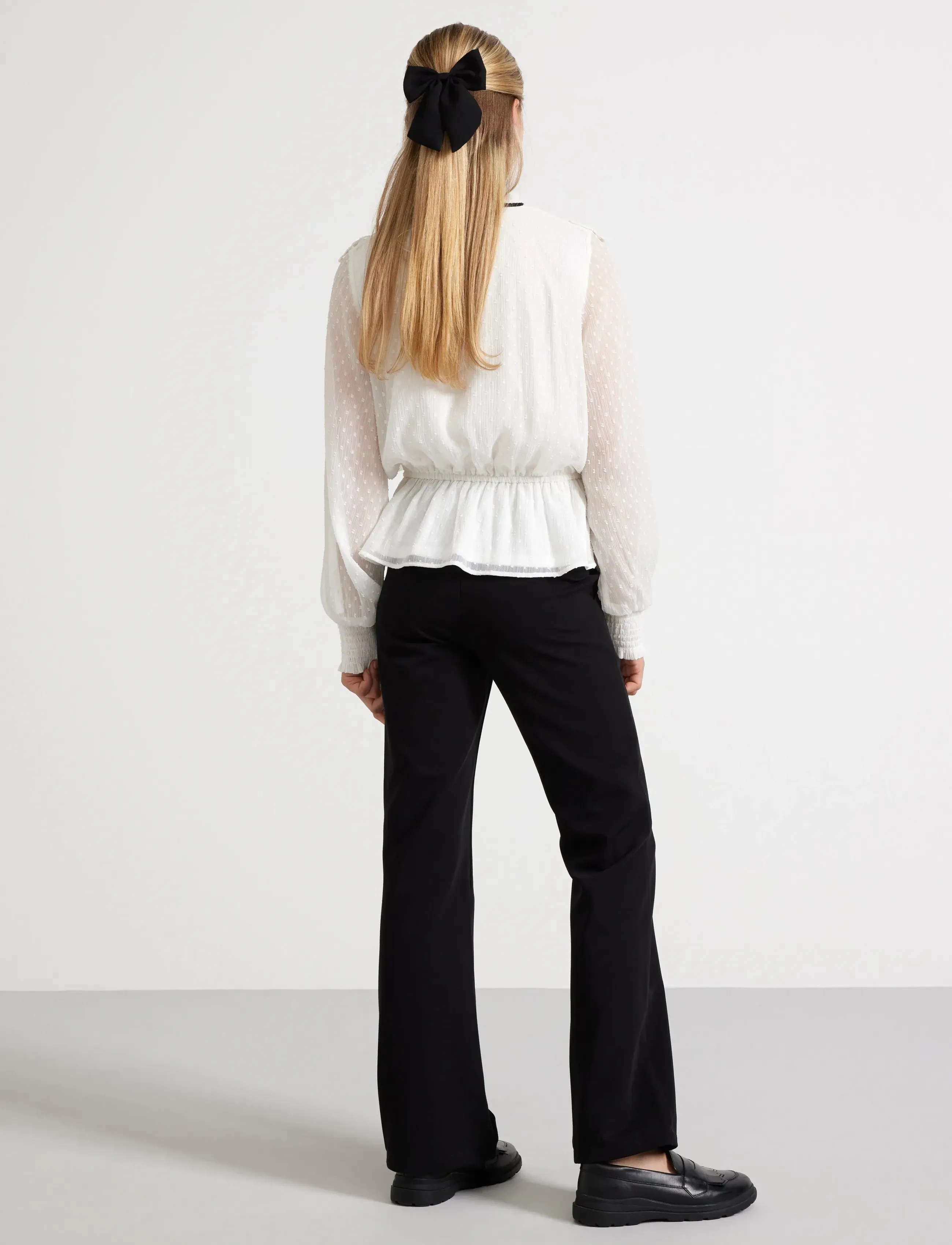 Lindex - Flared suit trousers - trousers - black - 3