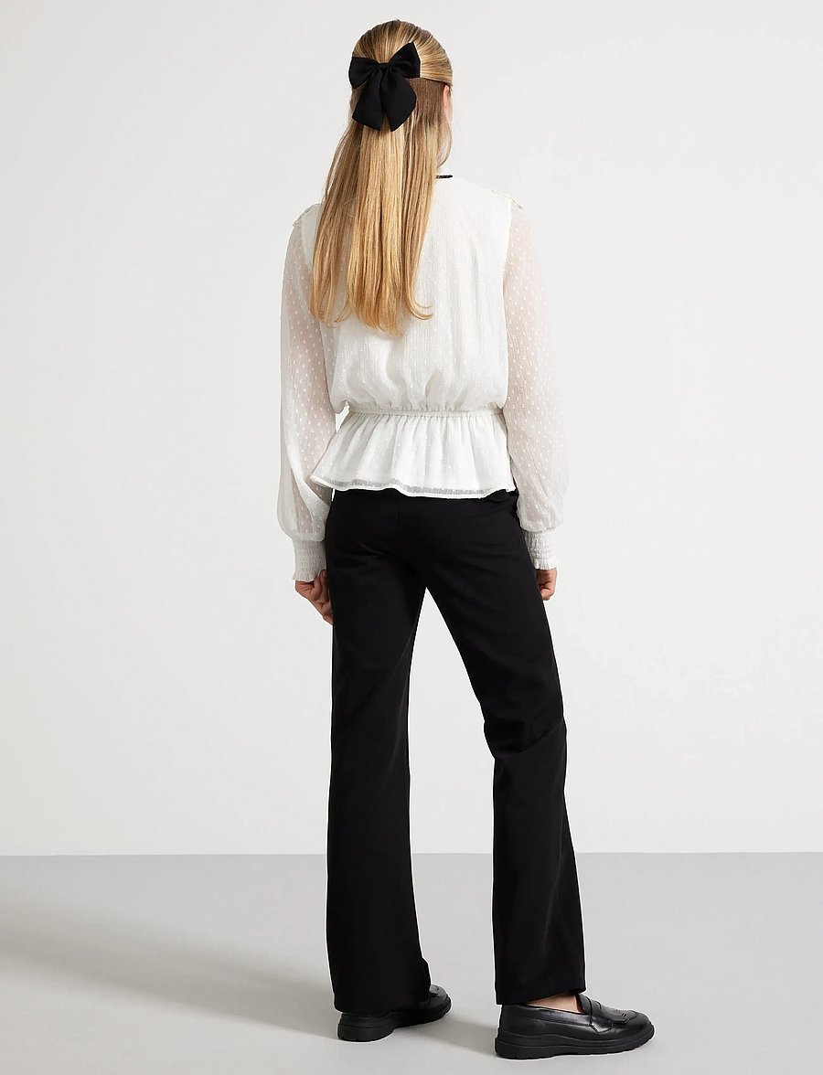 Lindex - Flared suit trousers - byxor - black - 3