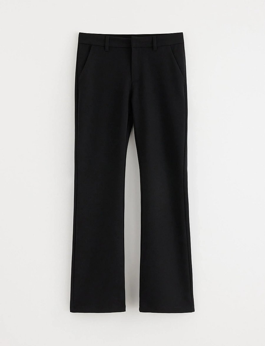 Lindex - Flared suit trousers - byxor - black - 5