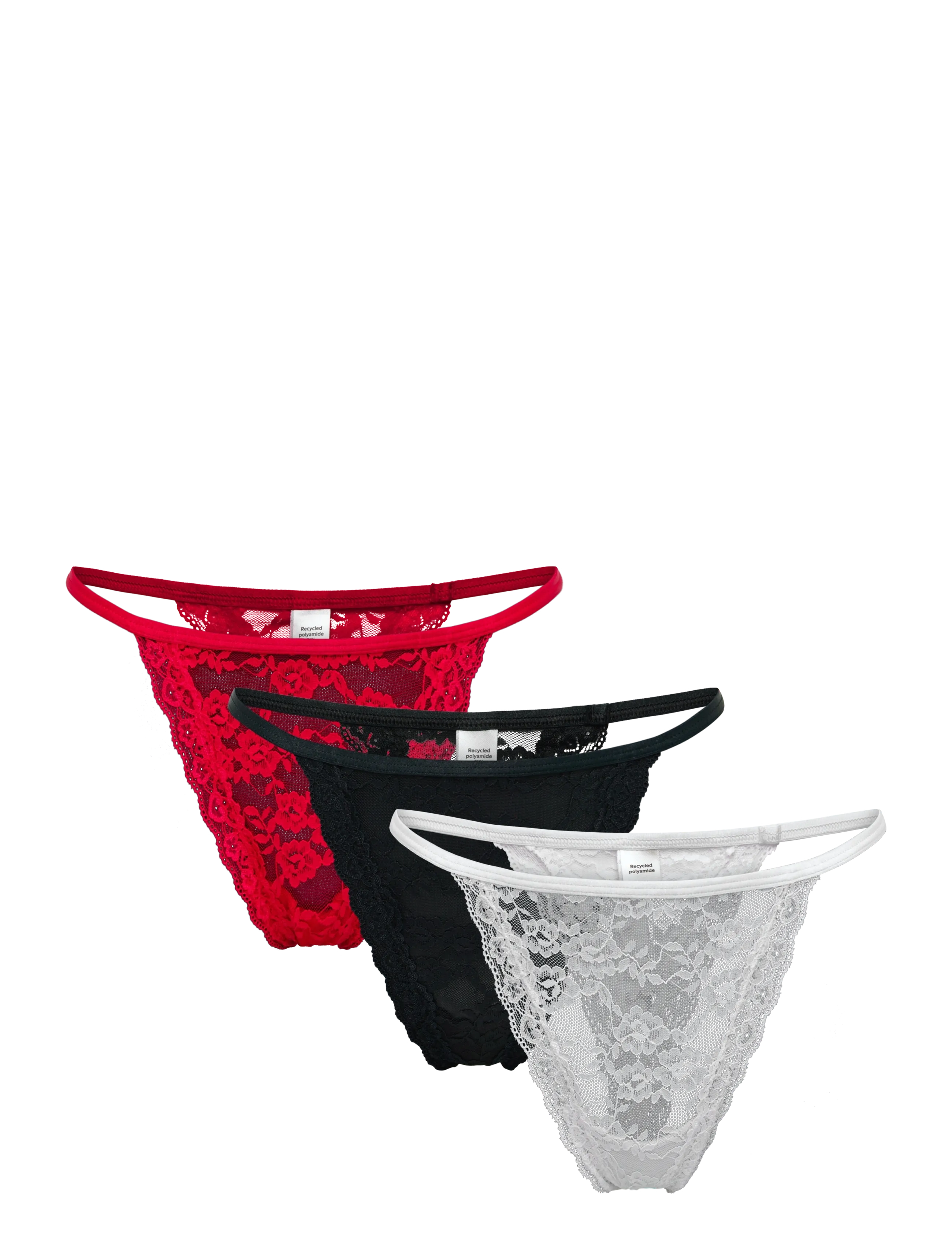 Lindex - 3-Pack Thong In Lace