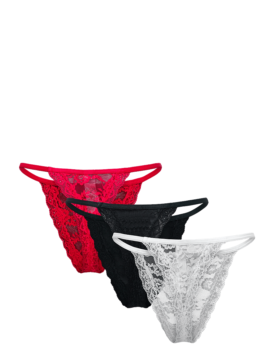 Lindex - 3-pack thong in lace - stringtrosor - combi 2 - 1