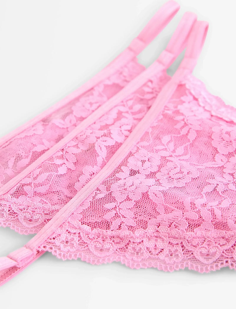 Lindex - Brief Jennie lace thong 3 pack - stringtrusser - light pink - 2