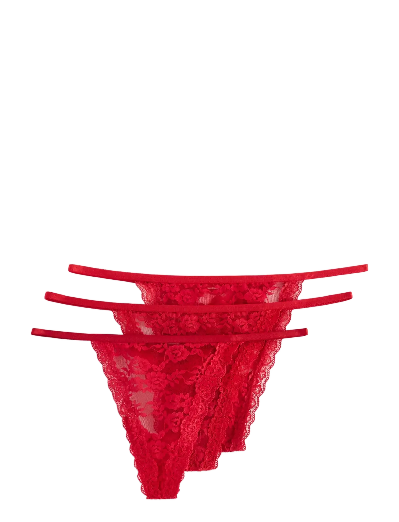 Lindex Brief Jennie lace thong 3 pack - String - RED / red