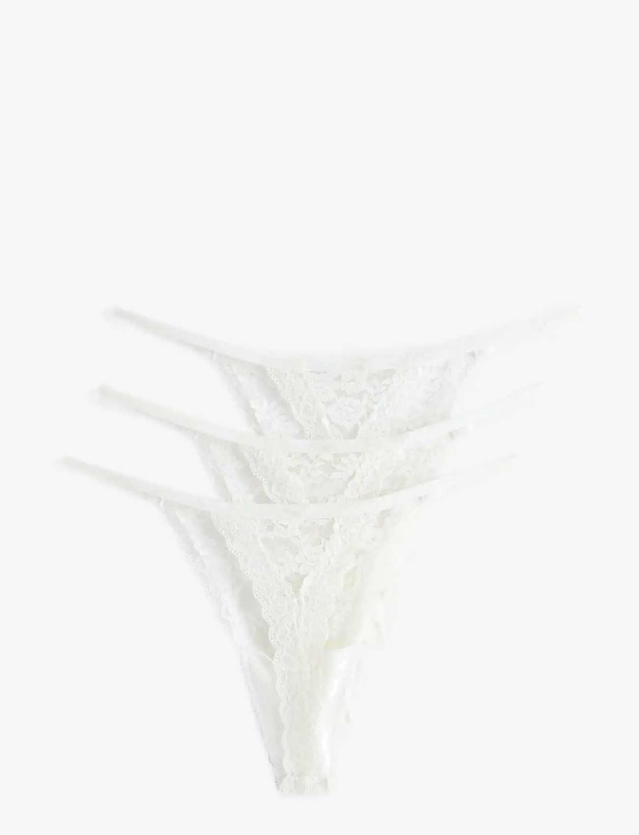 Lindex - Brief Jennie lace thong 3 pack - stringid - white - 1