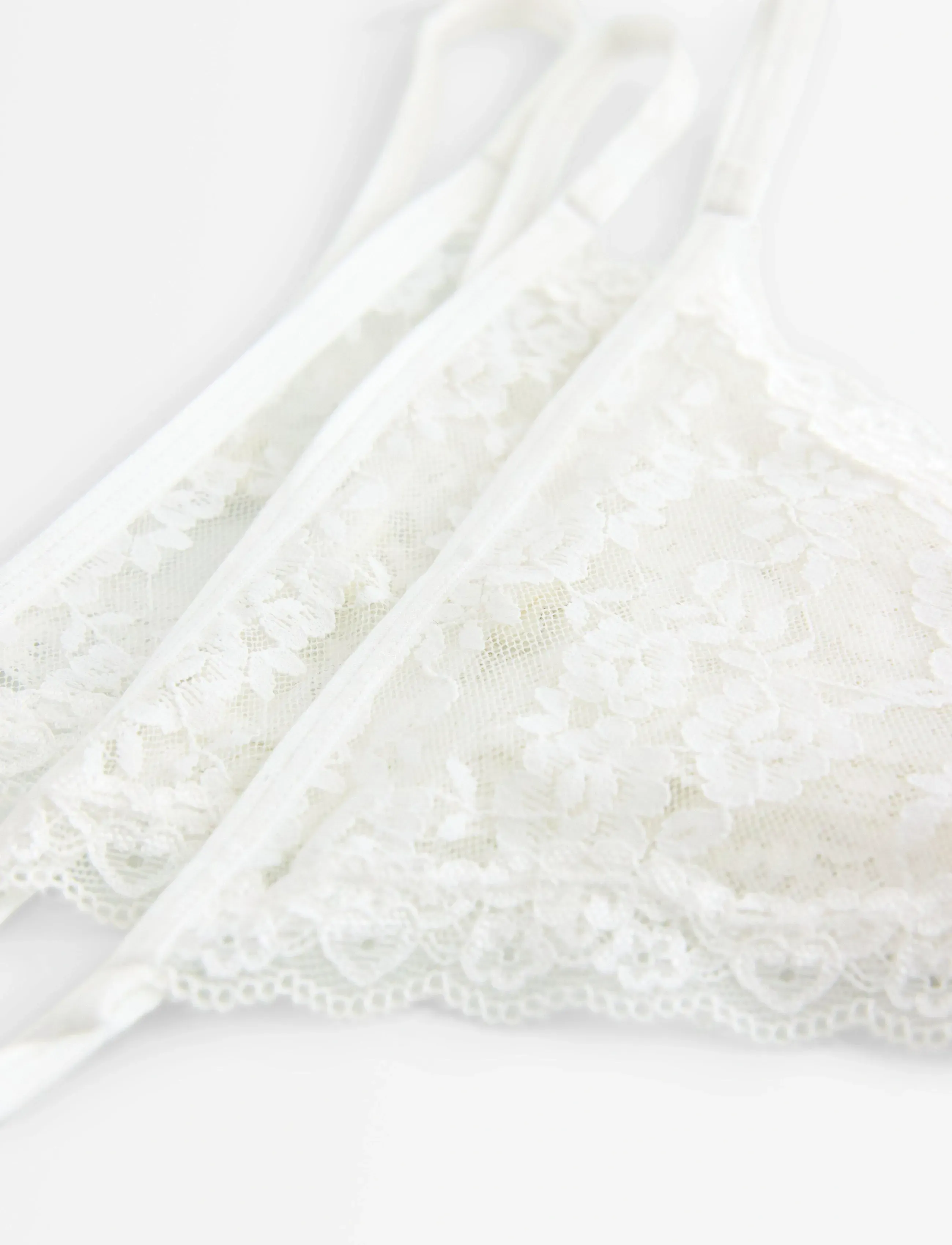 Lindex - Brief Jennie lace thong 3 pack - stringtrusser - white - 2