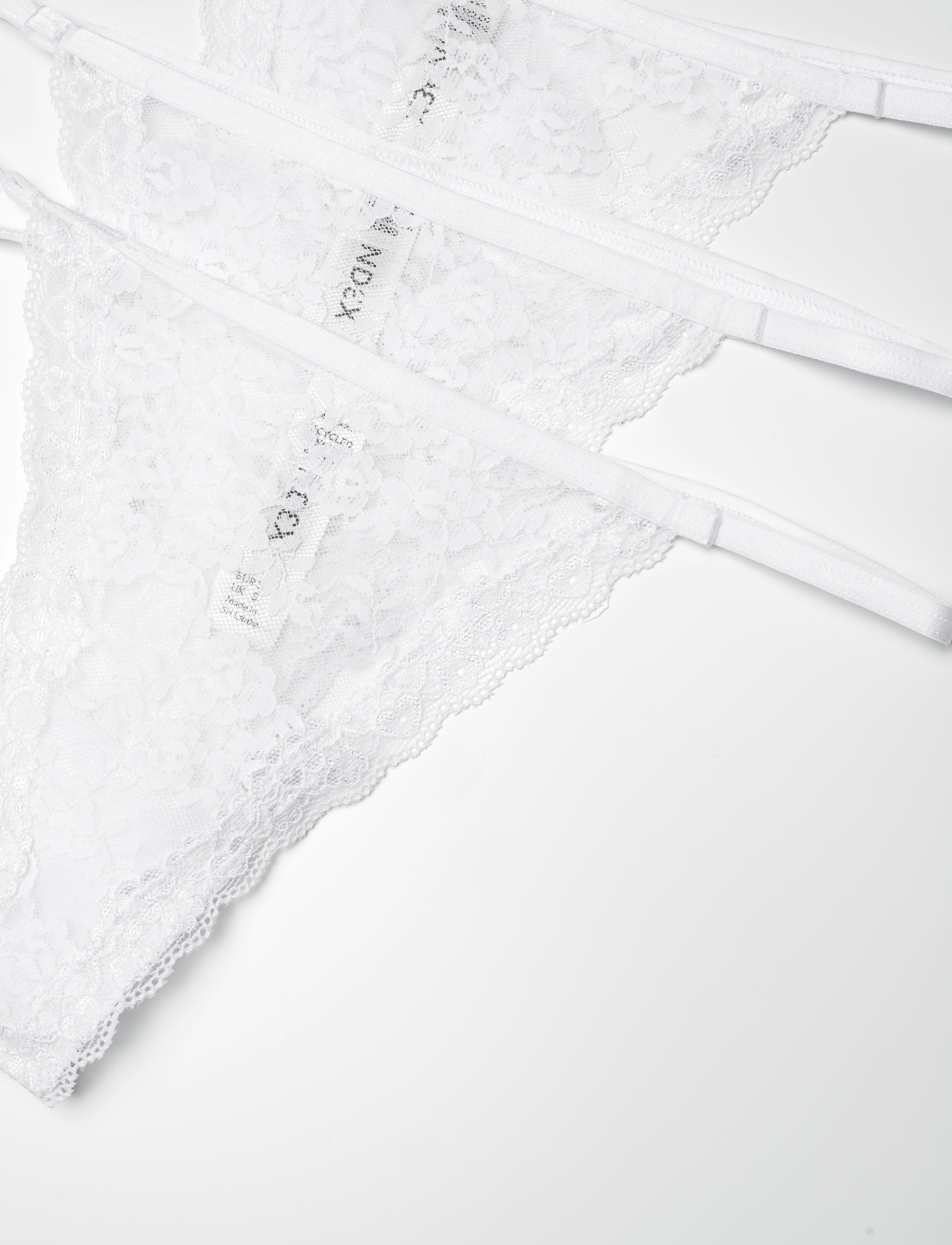 Lindex - Brief Jennie lace thong 3 pack - stringtrusser - white - 3