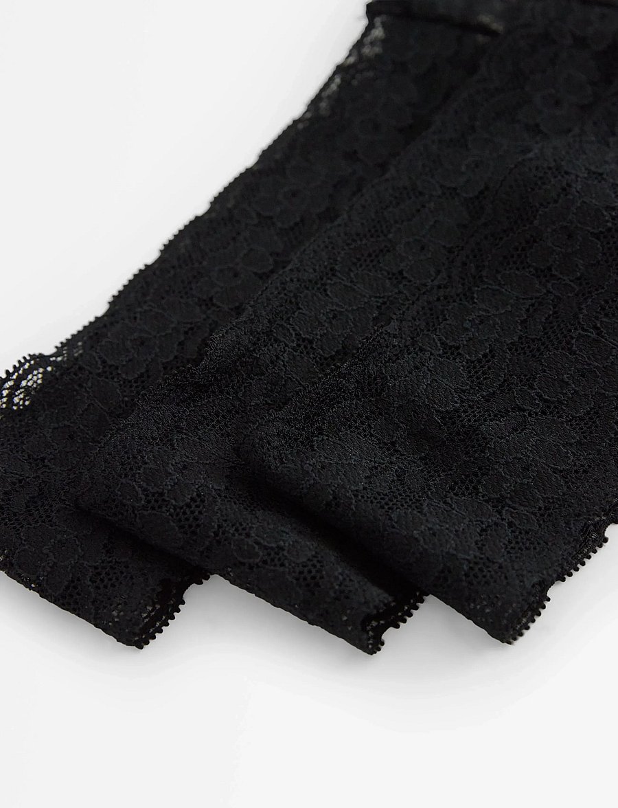 Lindex - 3-pack thong in lace - stringtrusser - black - 2