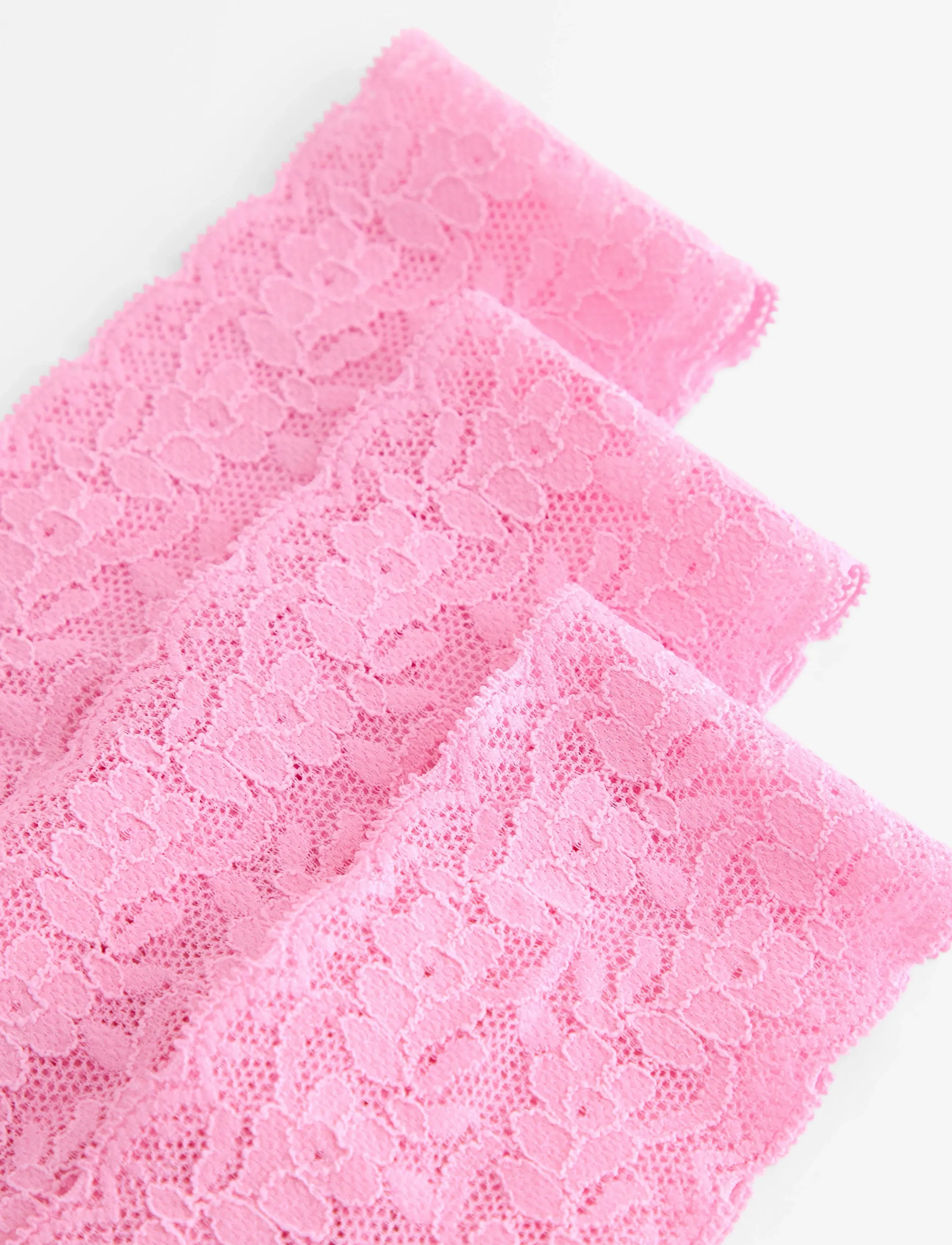 Lindex - Brief Thong low Lacey 3 pack - light pink - 2