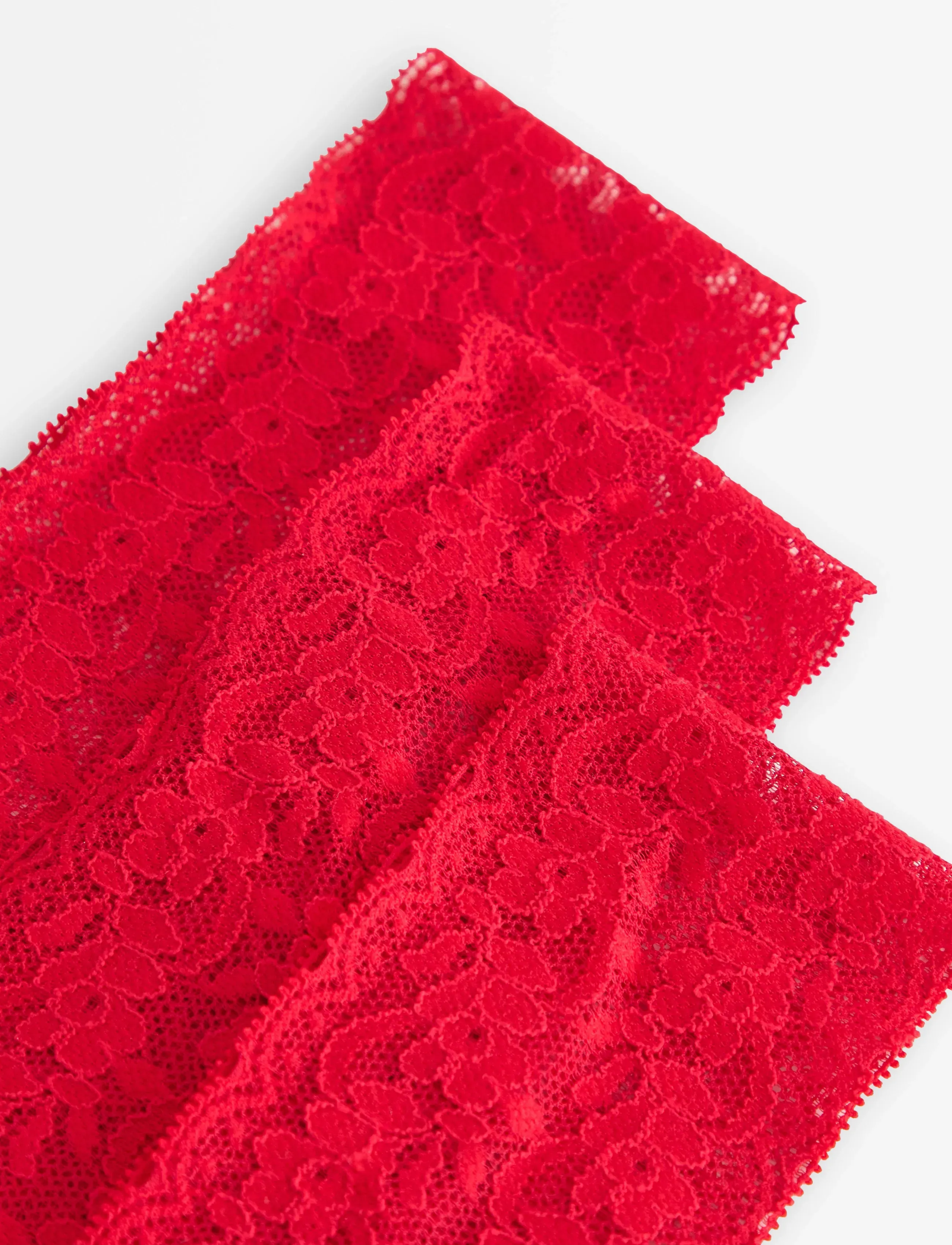 Lindex - 3-pack thong in lace - red - 2